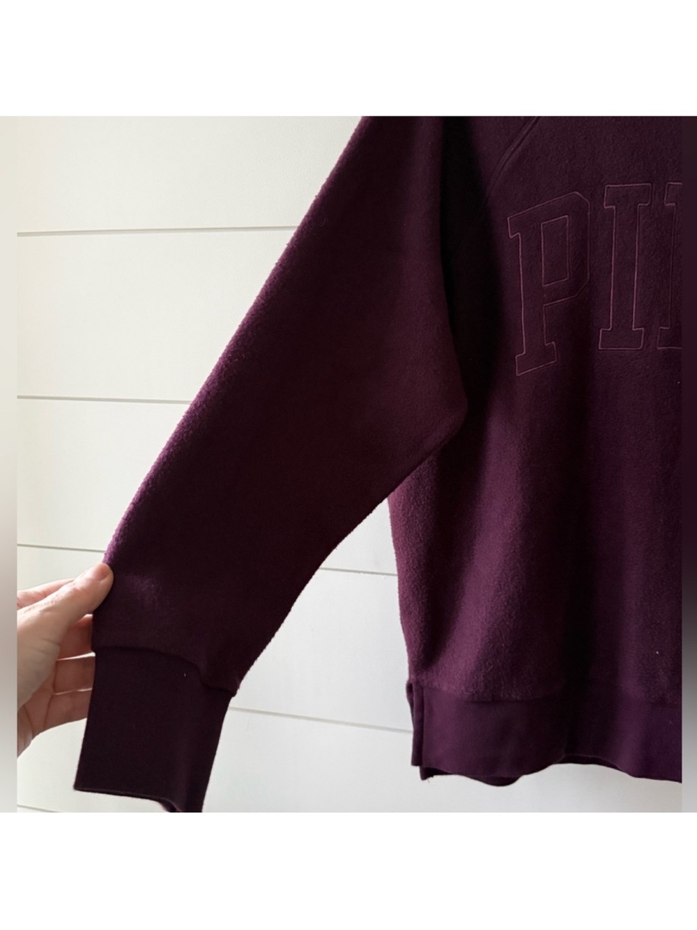 PINK Victoria’s Secret Oversized Crewneck Sweatshirt Cozy Lounge Pullover OS - Picture 6 of 6